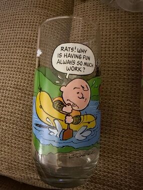 Vintage 1968 Camp Snoopy Collection Schulz/McDonald’s Drinking Glass